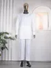 Ubranie etniczne HD Afrykańskie ubrania dla mężczyzn Bazin biały haft szlafroki