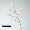 Decorative Flowers 2Pcs Leaves Branch Faux Blue Pink Eucalyptus Fake Plants