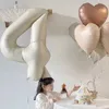 Dekoracja duży kremowy kolor balony dużego cyfrowego dorosłego dorosłego dorosłych Dekoracja Baby Shower