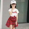 Zestawy odzieży moda letnie dziewczęta Zestaw ubrania dziecięce stroje butikowe stroje T -koszulki Koszulki szorty 4 6 6 7 8 10 12 lat 230814