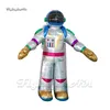 Partihandel Fantastisk stor uppblåsbar astronautmodell Golden/Silvery Spaceman Figur Balloon för Space Theme Party Show