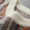 Sweaters para hombres 2023 Ropa de otoño/invierno Jacquard Cachemira Reduck Cuelloverloose y suéter abrupto
