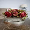 Decorative Flowers Wreaths Hydrangea Artificial Flower Arrangement Red 230812