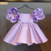 Manga de flor 3D 2023 menina menina verão novo vestido de festa de casamento elegante infantil