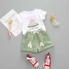 Zestawy odzieży Summer Baby Ubrania Dzieci Modne chłopcy Dziewczęta Kreskówka T-shirt+Shorts 2PC/Set Toddler Casual Clothing Tracksuit