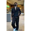 Men's Tracksuits Spring And Summer Satin Texture Light Luxury Temperament Solid Color Casual Suit Fashion Handsome