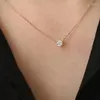 Catene S925 collana a diamanti singoli in argento sterling con sei donne artigli a catena clavicola versatile e semplice