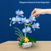 Blocchi creativi bonsai bonsai orchide fiori blocchi di costruzione romantica decorazione domestica amici brick puzzle giocattoli per bambini ragazze gif r230814