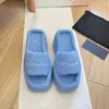 Ny Sandal Slipper Luxury Designer Fluffy Flat Heel Slide Broder Logo Wool Plush Shoes Sandale Womans Sliders Platform Warm Mule Fur Flip Flops Loafer With Box