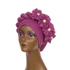 Afrikanische Turban Cap Auto Gel Headtie Islamic Hut Frauen Blumenkopf Wrap Nigerian Hochzeit Gel -Kappe bereits muslimisch Hijab Kopfscringe