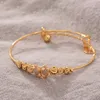 Bangle 4pcs 24K Butterflyafrican Arab Arabi Gold Color Banles for Kids Children Jewelry Banles Bor Baby Cute Bracelets Prezenty 230814