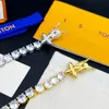 Modedesigner-Armband mit rundem Diamant für Herren und Damen, einfach und vielseitig, Titan-Gold, poliert, Schmuck, Paar-Party-Geschenk
