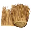 Faux Floral Greenery Length 10M Mexican Straw Roof Artifical Plastic Retardant Thatch Simulated Fake Grass Garden Patio Covers Fake Plant Tiki Roof 230812