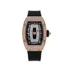 Richarmilles Sports Mechanical Watch Swiss Automatic Watches Richarmilles Women's Rose Gold Agate Snow Diamond Set Rm07-01 HBGU