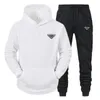 Mens Tracksuit Designer Hoodies och Pant Two Piece Set Basketball Street Wear Sweatshirt sportkläder märke stickat bomullsmaterial europeiska och amerikanska storlekar