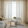 Rideau pastoral en dentelle française Couleur unie en pleine 200x140cm salon de chambre fenêtre en tulle blanc rideaux rideaux de gaze décoration intérieure