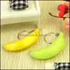 Tornari percorsi 6x2cm Mini Luce LED Light Banana Key Rings Creation Safe Bag Telefono per telefono Pendant Tornari Gift Toys di Natale 335 DHGBC