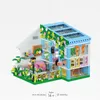 Bloki 643pcs City Street Building Building Fairytale Town Coffee Popołudniowa herbata Flower House Mini Blocks Toys dla dzieci R230814