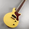 Standard electric guitar, TV yellow, black P90 pickup, retro tuner, available in stock, quick shipping
