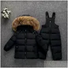 Down Coat Veste d'hiver Enfants Vêtements Ensemble bébé Toddler Girl Girl Kids Vêtements pour garçon parka épaississez la neige de ski