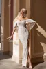 캐주얼 드레스 EWSFV 2023 디자인 탑 가을과 겨울 여성 패션 패션 섹시 V 목 슬링 스플릿 슬림 기질 드레스
