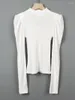 Women's Sweaters Korea Slim Sexy V Neck Puff Sleeves Body Sweater Pullovers Long Sleeve Top Fashion Tops C764
