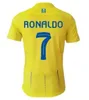 Maglie da calcio Al Nassr FC Ronaldo 2023 2024 Tifosi Giocatore casa lontano 3 ° 22 23 24 MANE BROZOVIC GHAREEB ALEX Telles LAPORTE uomo bambino set Maglia da calcio Al-Nassr FC maillots