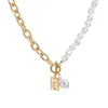 Цепи vkme винтажный барокко нерегулярные жемчужные ожерелья Геометрическая подвеска Aangel Love Ожерелья для женщин 2023 Панк ювелирные изделия