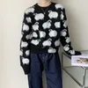 Pulls féminins kawaii ulzzang vintage rétro lâche insigne chasque paresseux sweater femelle coréenne harajuku vêtements pour femmes