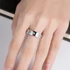 Cluster anneaux anujewel 0.3cttw princesse coupé la bande de mariage Moisanite 925 Ring Sterling Ring Menwomen Jewelry personnalisé en gros