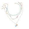 Pendant Necklaces 3x Layered Set Mixed Multi Colored Cute Multilayer For Wedding