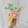 Blokken Simulatie Bouwstenen Bloem Tulp Rose Zonnebloem Pot Bouquet Mini Flower Block Diy Children's Assembled Toys Girls Gift R230817