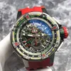 Ruch Richarmilles Watch Metal Automatyczne mechaniczne mechaniczne na rękę Męską Wrists Wris Wrist RM60-01 Poziom tytanowy Data Miesiąc Lot z powrotem 50 mm L.