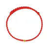 Charm Bracelets 2Pcs Red String Bracelet For Women Men Gold Plated Bead Handmade Braided Protection Couple Friendship Jewelry Gifts