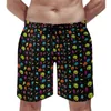 Herren -Shorts Board Kürbis Druck klassischer Strand Trunks Halloween Männer komfortable laufende Surf übergroß