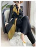 女性用トレンチコートmiyakeプリーツジャケットデザインセンス長袖カーディガンスプリングファッション汎用性の高いゆるいウインドブレーカー