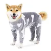 犬パジャマミディアムラージドッグボーンムーンデザインサーマルロンパーフランネル犬パジャマロンパーオーバーコート犬衣類ペット用品HKD230812