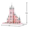 Block 7017 st Världsberömda arkitektur Sacred Heart Church Diy Diamond Building Blocks Pink Castle Mini 3D Block Toys Gifts R230814