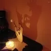 Kerzenhalter Halloween Teelight Halter Dekor Holz, gruselige Geisterform Candlestick Tischdekoration für