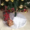 Christmas Decorations 78/90/120cm Tree Skirt Base Cover White Xmas Year Navidad Apron Decoration