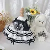 Doll Accessories Handmade 2pc 10/15/20/25/40CM Black Gorgeous Lace Dresses Hair Accessories Plush Dolls Outfit Doll's Accessories Cos Suit 230812