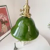 Lampy wiszące zielone szklane lampa francuskie światła retro wiejskie żyrandole Memphis Nostalgiczne oświetlenie