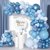 Decorazione Ghirlanda di palloncini blu Matrimonio Compleanno Ballon Decorazione per il primo compleanno di un anno Bambini Baby Shower Boy Baloon