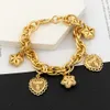 Charm Bracelets Handmake Gold Plated Bracelet African Dubai Women Chain for Engagement Trend Cute Hand Accessories Girls Gifts 230814