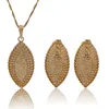 Collier Boucles d'oreilles Set Fashion Ethiopian Pendant Earge Bijoux Femmes Dubaï 18K Or Luxury Jewels Custom