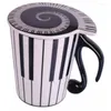 Kubki 300 ml Kreatywna muzyka herbata Puchar Ceramiczny kubek z pokrywką Symbol Drink Office Household Water