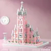 Block 7017 st Världsberömda arkitektur Sacred Heart Church Diy Diamond Building Blocks Pink Castle Mini 3D Block Toys Gifts R230814