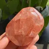 Bijoux Sachets Natural Red Rubber Flower Crystal Fire Quartz Ruby Polishing Original Stone Mine Home Office Decoration