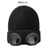 Basker vinter mössor stickade hatt kvinnor mode varmt tjocka gorro män hip hop vindtäta glasögon skullcap hattar unisex grundläggande mössa