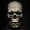 Feestmaskers vol hoofd schedel masker skelet hoofddeksel carnaval volwassen realistc anoniem Halloween anime horrorhelm beweegbare mond kaak 230814
